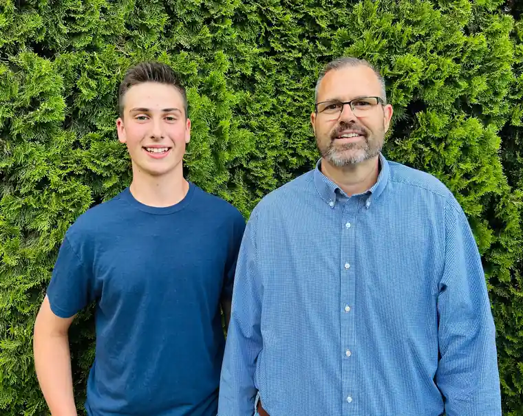 Wilson Brovont and his father Merle Brovont, owner of Level Best Northwest